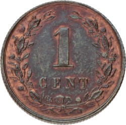 1 Cent. Wilhelmina. 1898. UNC -.