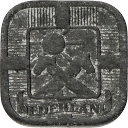 5 Cent. Wilhelmina. 1943. UNC.