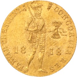 Gouden dukaat. Willem I. 1818 U. UNC -.