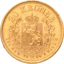 Norway. Oscar II. 20 Kroner. 1886.