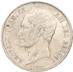 Belgium. Leopold I. 5 Francs. 1858.