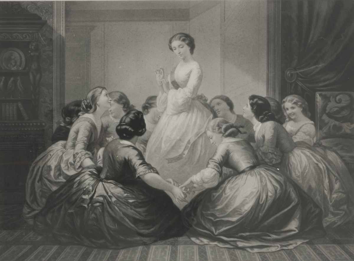 Jean Baptiste Alfred Cornilliet (Versailles 1807- 1887/95), naar Picou, Het gezelschapsspel.