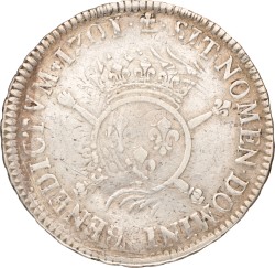 France. Louis XIV. ½ Ecu. 1701.