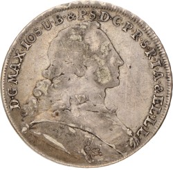 German states. Bavaria. Maximilian III. Thaler. 1754.