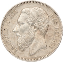 Belgium. Leopold II. 2 Francs. 1868.