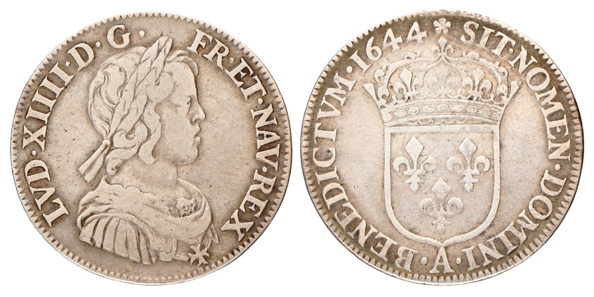 France. Louis XIV. ¼ Ecu. 1644 A.