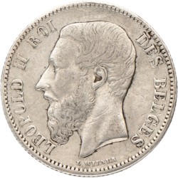 Belgium. Leopold II. 50 Centimes. 1868.