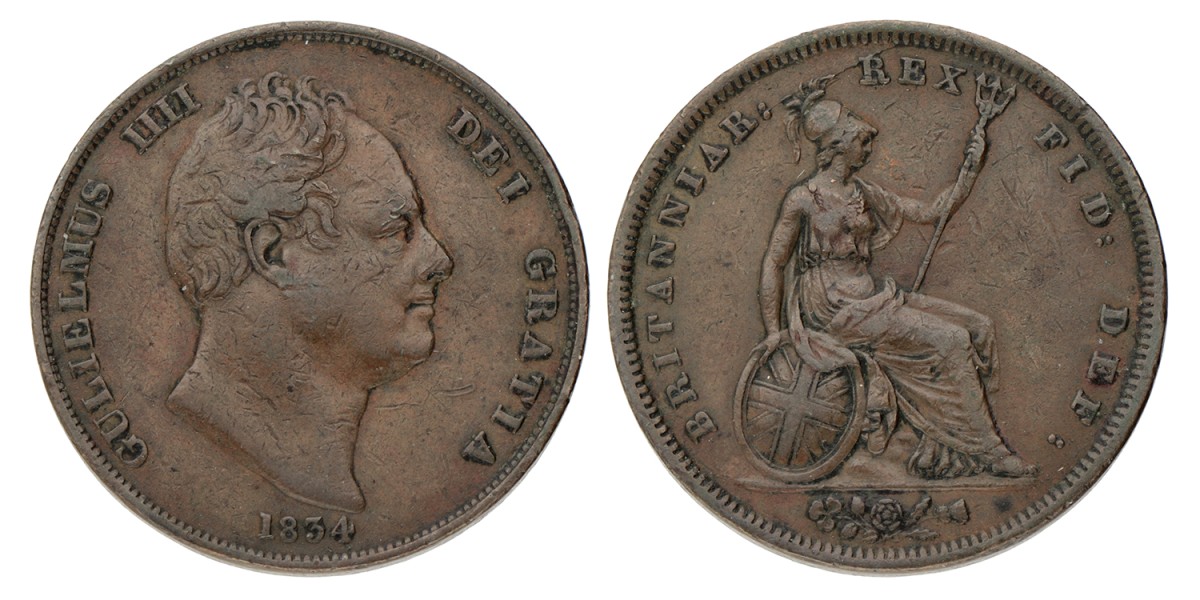 Great Britain. William IV. Penny. 1834.