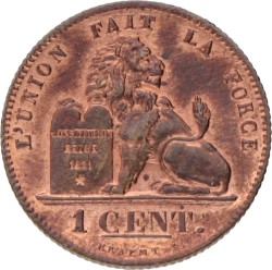 Belgium. Leopold II. 1 Centime. 1870. AUnc.