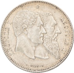 Belgium. Leopold II. 2 Francs - 50th anniversary of the Belgian Independence. 1880.