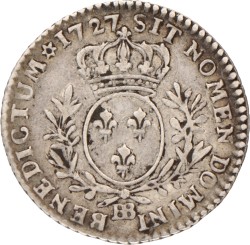 France. Louis XV. 1/10 Ecu. 1727 BB.