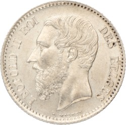 Belgium. Leopold II. 1 Franc. 1886/66.