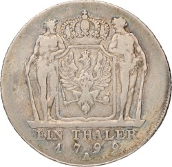 German states. Prussia. Friedrich Wilhelm III. Thaler. 1799 A.