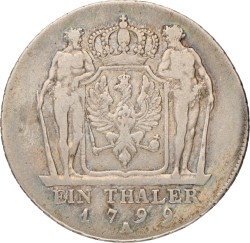 German states. Prussia. Friedrich Wilhelm III. Thaler. 1799 A.