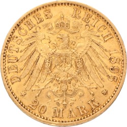 German states. Prussia. Wilhelm II. 20 Mark. 1895 A.