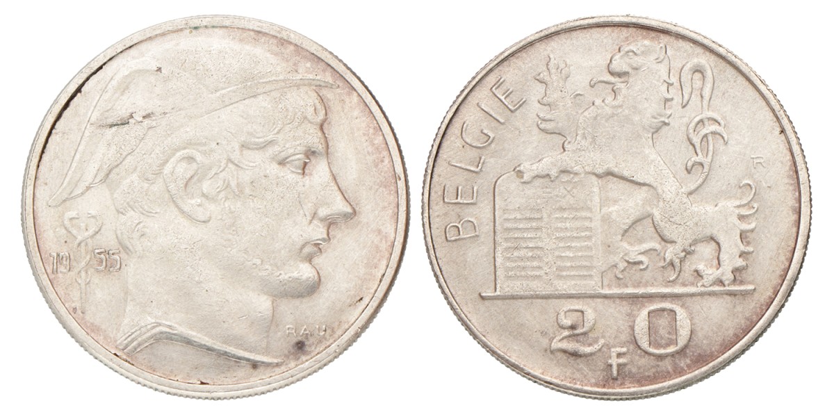 Belgium. Baudouin I. 20 Francs - FL. 1955.