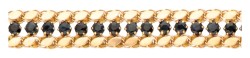 Vintage 18K geelgouden schakelarmband bezet met ca. 4.00 ct. natuurlijke saffier.