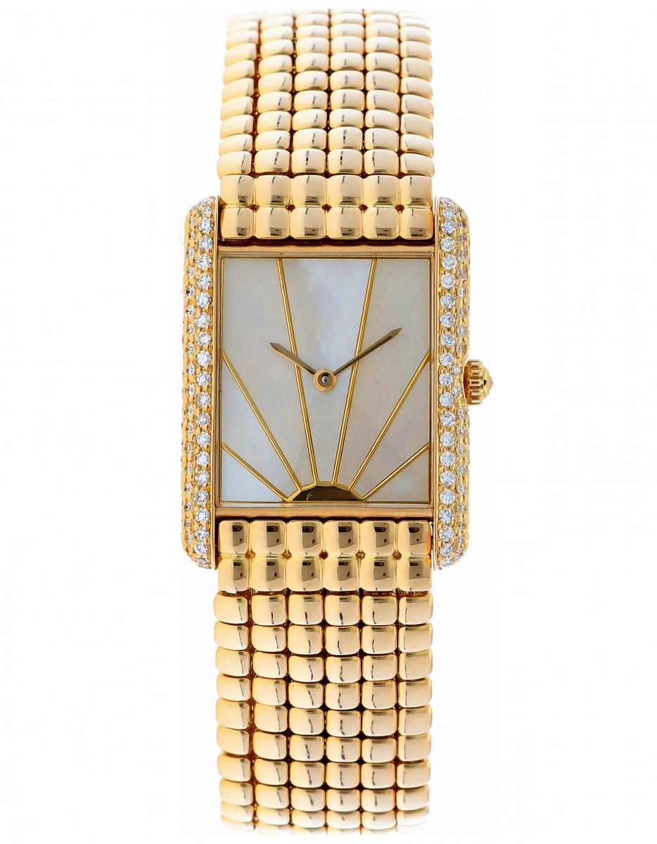 Cartier Tank Sunrise Mother of Pearl Diamant - Dameshorloge - ca. 1987
