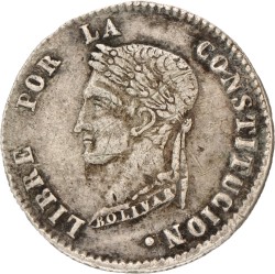 Bolivia. Republic. 4 Soles. 1857 FJ.