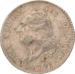 France. Louis XVI. 30 Sols. 1791 A.