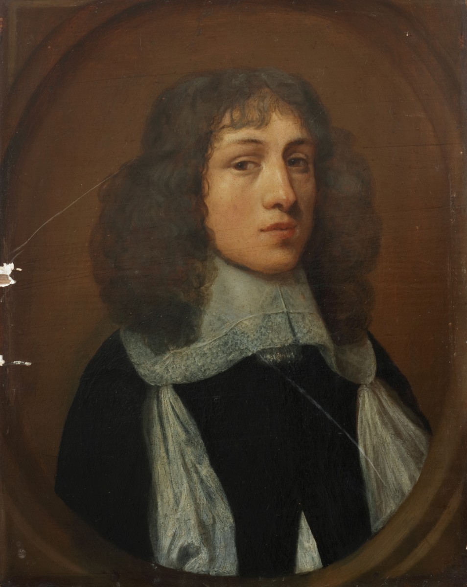 Hollandse School, 19e eeuw, naar ouder voorbeeld. Een jongeman in 17e-eeuws kostuum.