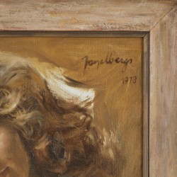 Jan Asselbergs (Bandjarmasin 1937 - 2015 Waspik) portret van een jonge vrouw.