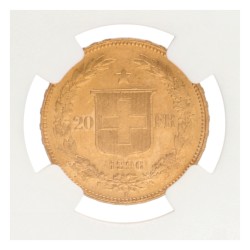 Switzerland. 20 Francs. 1896 B.