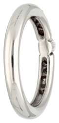 No reserve - 14K Witgouden ring bezet met ca. 0.22 ct. diamant.