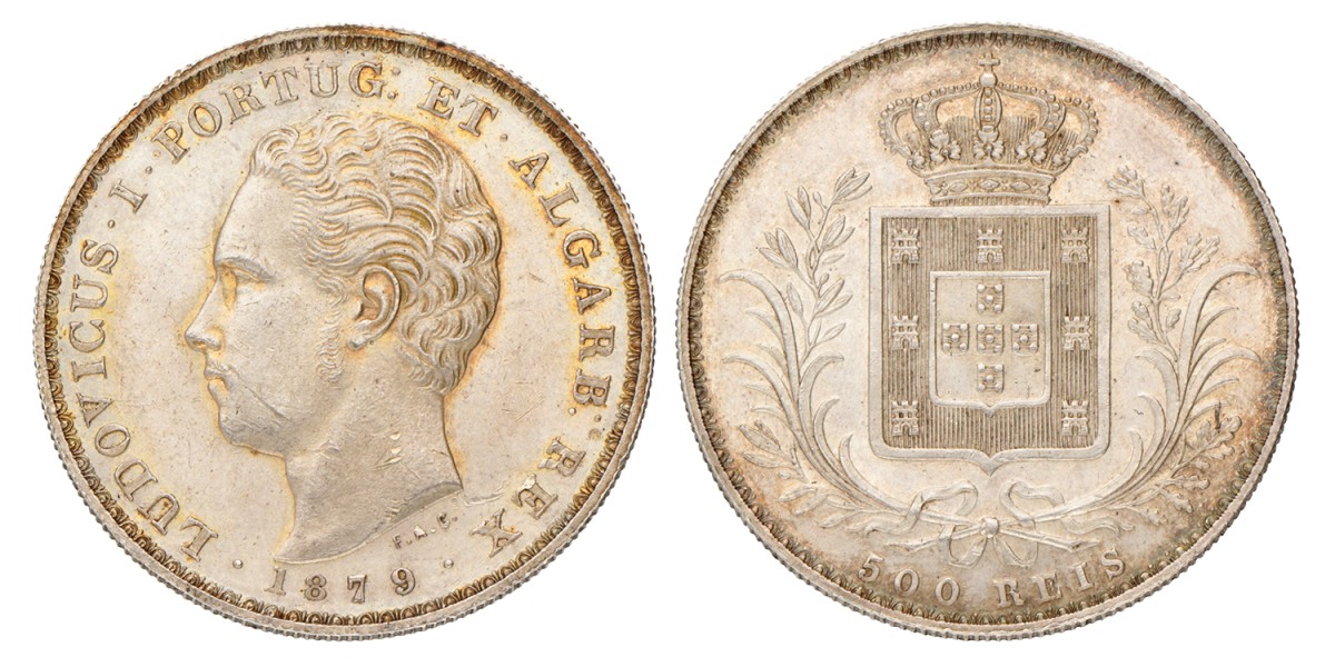 Portugal. Luiz I. 500 Reis. 1879.