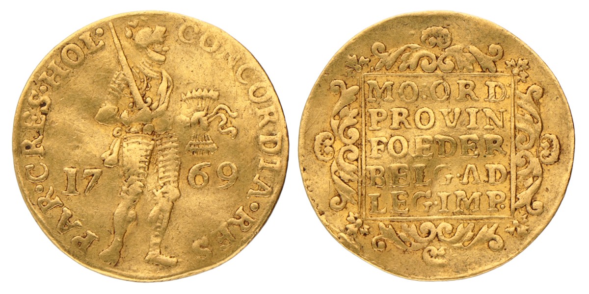 Gouden dukaat. Holland. 1769. Fraai +.