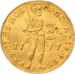 Gouden dukaat. Holland. 1777. Zeer Fraai.