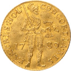 Gouden dukaat. Holland. 1780. Zeer Fraai +.