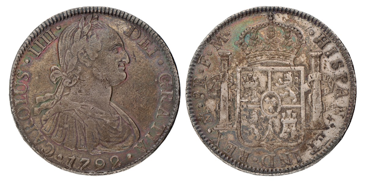 Mexico. Spanish colony. Charles IV. 8 Reales. 1792 MO RF.