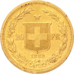 Switzerland. 20 Francs. 1883.