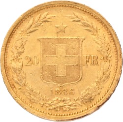 Switzerland. 20 Francs. 1886.