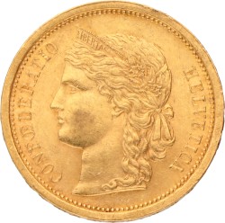 Switzerland. 20 Francs. 1886.