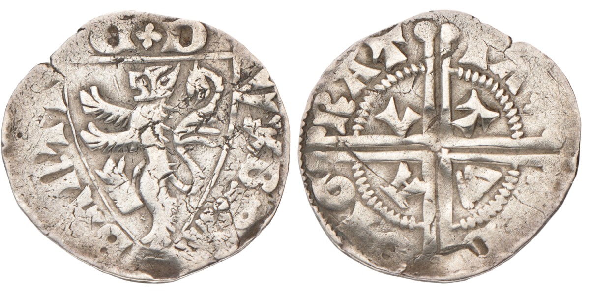 Sterling. Brabant. Leuven. Jan I. Z.j. (1261 - 1294). Fraai / Zeer Fraai.