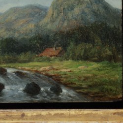 Hendrik Jan Hein (Kampen 1822 - 1866), Een stroomversnelling in een heuvellandschap.