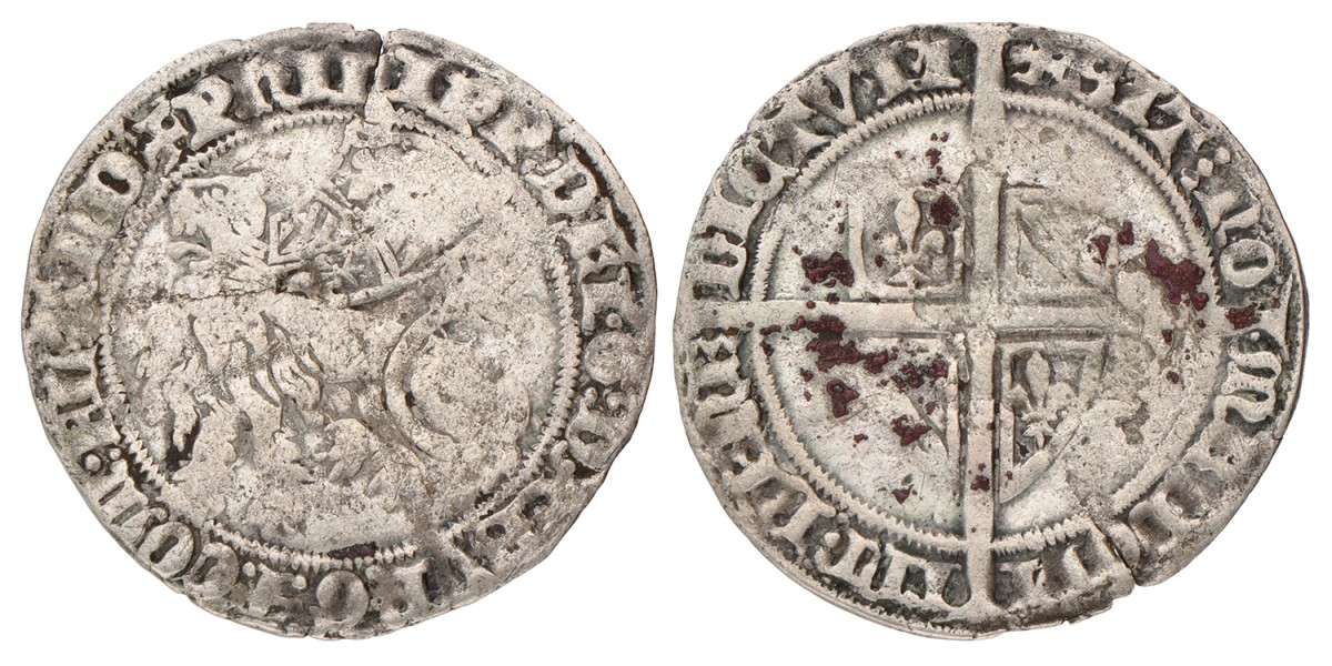 Dubbele groot of Botdrager. Vlaanderen. Filips de Stoute. Z.j. (1389 - 1404). Fraai.