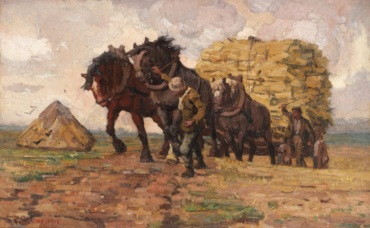 A.H. Gouwe (Alkmaar 1875 - 1965 Papeete-Tahiti), Oogsttijd.