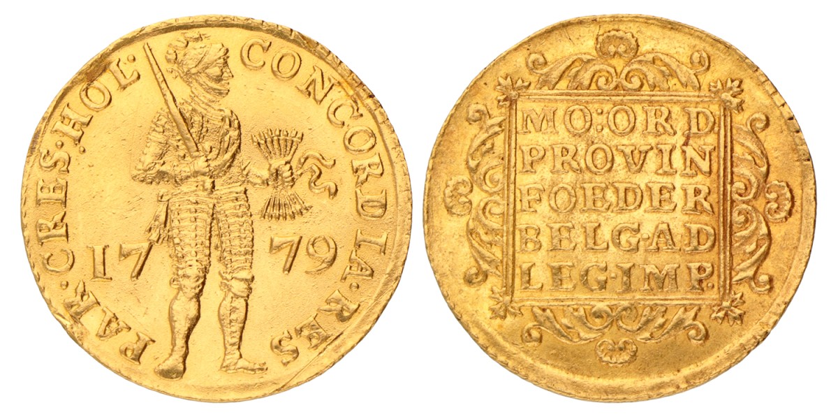 Gouden dukaat. Holland. 1779. Prachtig.