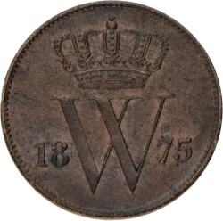 1 Cent. Willem III. 1875. UNC.