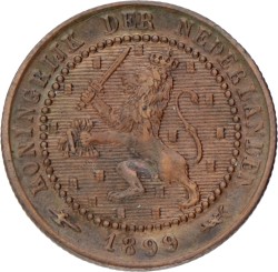 1 Cent. Wilhelmina. 1899. Prachtig.