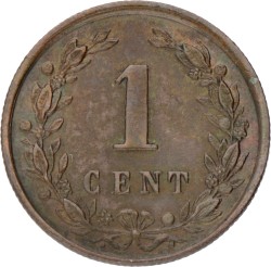 1 Cent. Wilhelmina. 1899. Prachtig.