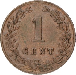 1 Cent. Willem III. 1881. UNC -.