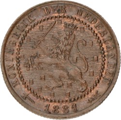 1 Cent. Willem III. 1881. UNC -.
