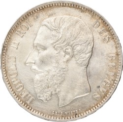 Belgium. Leopold I. 5 Francs. 1873.