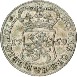 Muntmeesterpenning. Holland. 1759. Zeer Fraai / Prachtig.