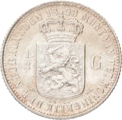 ½ Gulden. Wilhelmina. 1898. UNC -.