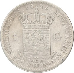 1 Gulden. Willem I. 1823 U. Fraai.